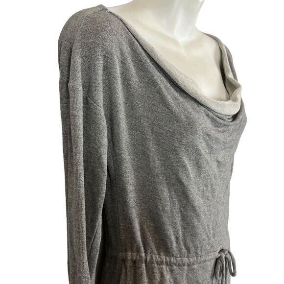 Anthropologie Dolan Port Maria Embroidered T-Shirt Mini Knit Gray Dress sz S - Picture 2 of 16